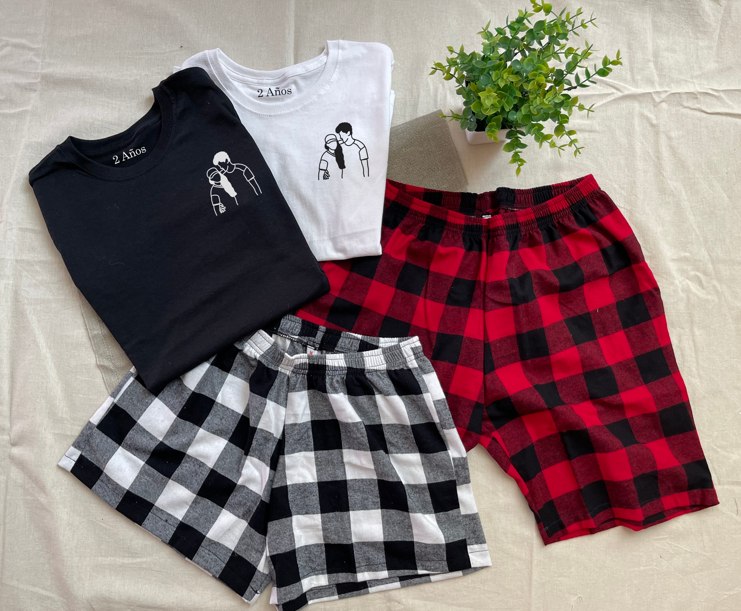 Duo Pijamas Personalizadas Shorts